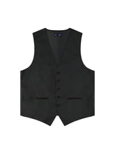 Load image into Gallery viewer, Jacquard Tuxedo Vest and Tie Set- Black
