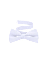 Load image into Gallery viewer, White Satin Formal Accessory Set with Bow Tie, Cummerbund &amp; Pocket Hanky by S.H.Churchill
