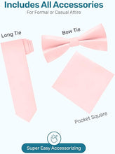 Load image into Gallery viewer, S.H. Churchill &amp; Co. Men&#39;s 4 Piece Peach Vest Set, with Bow Tie, Neck Tie &amp; Pocket Hankie
