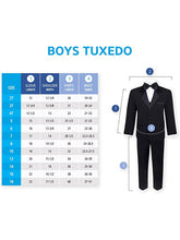 Load image into Gallery viewer, Boys 5 Piece Tuxedo Set - Includes Formal Jacket, Pants, Shirt, Vest & Bow Tie - White