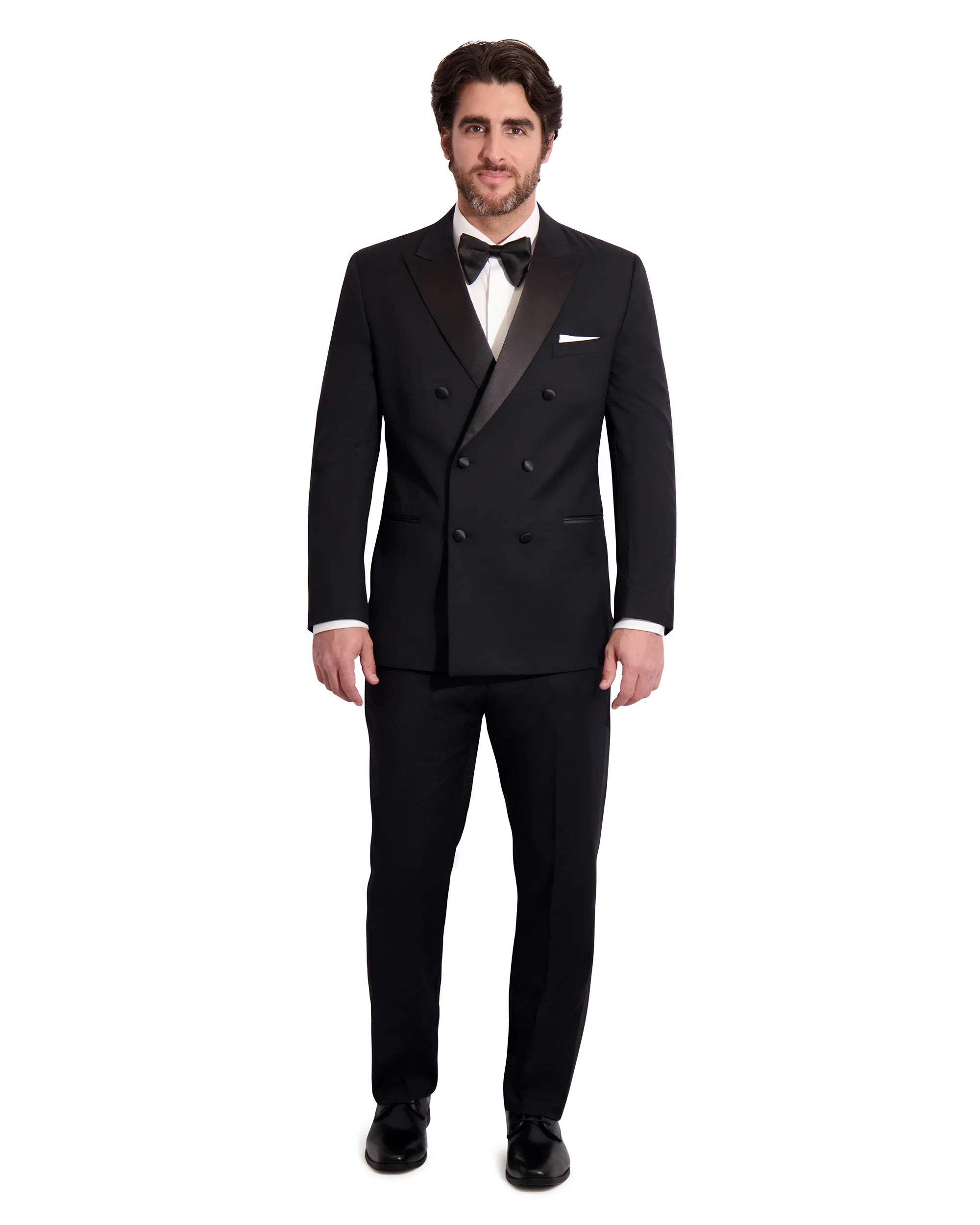 Double Breasted Tuxedo By Ike BeharSuper 120'S Fine Tuxedos