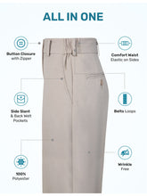 Load image into Gallery viewer, S.H. Churchill & Co. Boy's Comfort Waist Dress Pants and Belt-Khaki