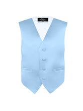 Load image into Gallery viewer, Boy&#39;s 4 Piece Vest Set, with Bow Tie, Neck Tie &amp; Pocket Hankie
