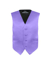 Load image into Gallery viewer, Boy&#39;s 4 Piece Vest Set, with Bow Tie, Neck Tie &amp; Pocket Hankie
