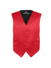Load image into Gallery viewer, Boy's 4 Piece Vest Set, with Bow Tie, Neck Tie & Pocket Hankie