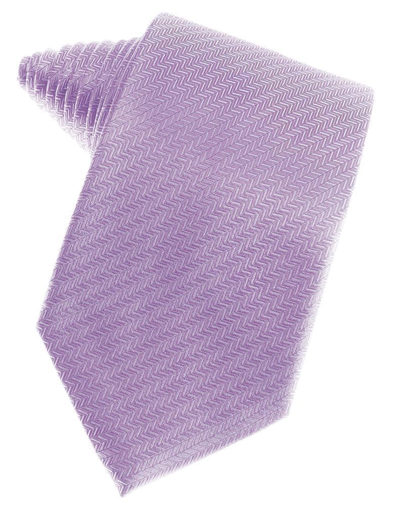 Lavender Herringbone Satin Formal Neck Tie