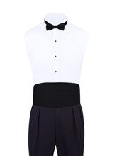 Load image into Gallery viewer, Black Satin Cummerbund and bowtie set by S.H.Churchill