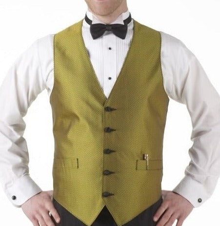Men s Gold Apex Print Vest and Tie Set Fine Tuxedos