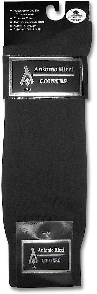 Antonio Ricci Men's Formal Dress Socks (2 Pack/Black and Brown)