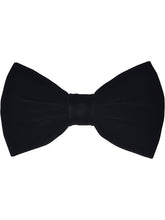 Load image into Gallery viewer, S.H. Churchill & Co. Men's Black Velvet Bow Tie and Pocket Square Set