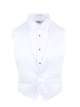 Load image into Gallery viewer, S.H. Churchill &amp; Co. Men&#39;s Satin White Backless Vest &amp; Bow Tie Set
