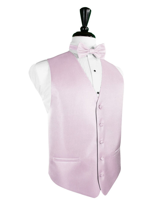 Light Pink Herringbone Tuxedo Vest