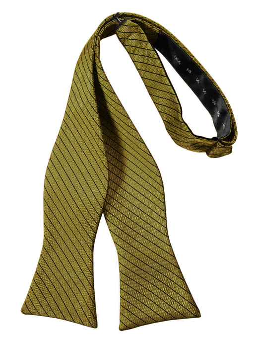Gold Diamond Grid Pattern Self-Tie Bow Tie