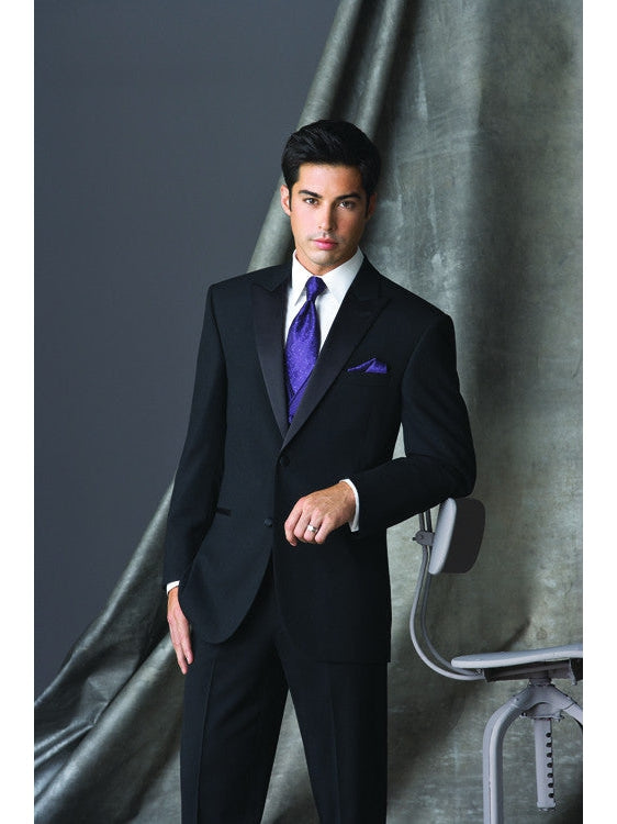 1 Button Peak Lapel Tuxedo By Ike Behar - Super 120'S Wool - Slim Fit Fine Tuxedos 1 Button Peak Lapel Tuxedo By Ike Behar - Super 120'S Wool - Slim Fit Fine Tuxedos
