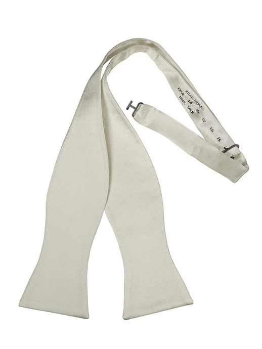 White Noble Silk Self-Tie Bow Tie