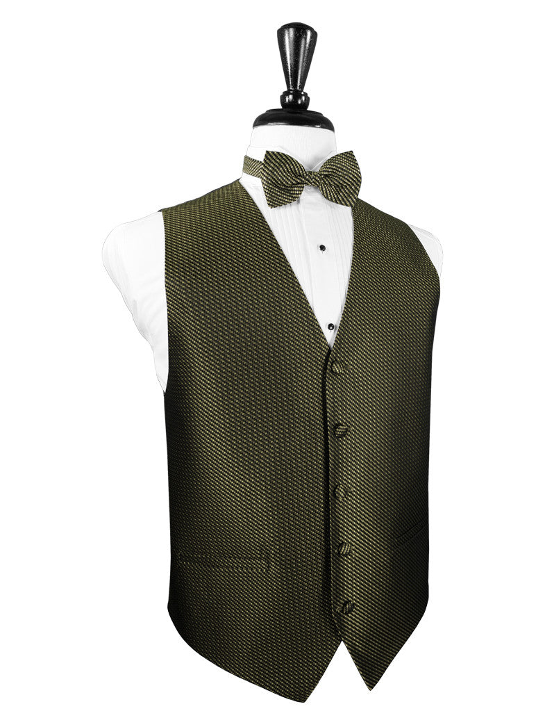 Champagne Vest And Bow Tie Men's Champagne Satin Formal Tuxedo
