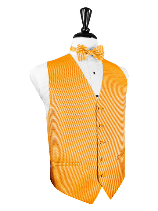 Mandarin Orange Venetian Tuxedo Vest