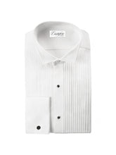 Load image into Gallery viewer, White Cotton Wing Collar (Verona) Tuxedo Shirt by Cristoforo Cardi