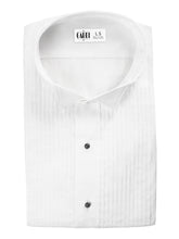 Load image into Gallery viewer, White Pleated Wing Collar (Dante) Tuxedo Shirt by Cardi - Ultra Soft Fabric
