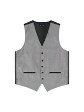 Load image into Gallery viewer, Jacquard Tuxedo Vest (#146V) - Silver and Tie Set
