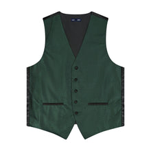 Load image into Gallery viewer, Jacquard Tuxedo Vest and Tie Set - Hunter Green
