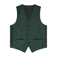 Load image into Gallery viewer, Jacquard Tuxedo Vest (#146V) - Hunter Green and Tie Set

