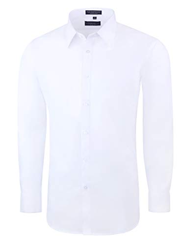 SALE! Limited Sizes White Mens Slim Fit Dress Shirt with Convertible Cuffs, White / Small 32/33 SALE! Limited Sizes White Mens Slim Fit Dress Shirt with Convertible Cuffs, White / Small 32/33