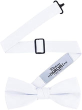Load image into Gallery viewer, White Silk Formal Cummerbund &amp; Pre-Tied Bowtie Boxed Gift Set
