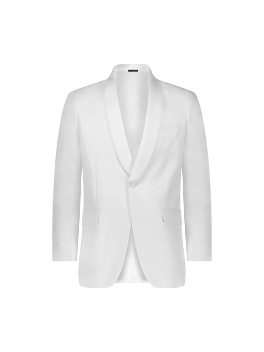 White Dinner Jacket - Classic 1 Button Shawl Lapel