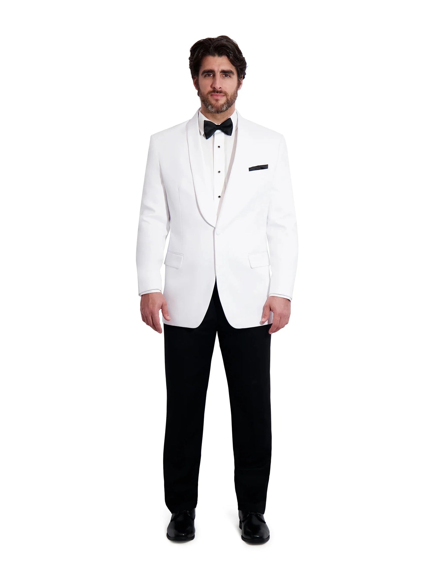 White Dinner Jacket - Classic 1 Button Shawl Lapel