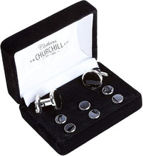 Load image into Gallery viewer, Silk Self-Tie Cummerbund Set with Cufflinks and Studs- Boxed Set
