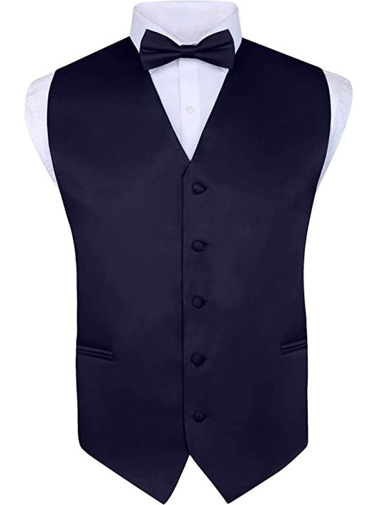 Men's 4 Piece Navy 4-Piece Formal Vest Set