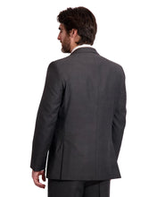 Load image into Gallery viewer, Men&#39;s Charcoal 2 Button Notch Wool Blend Tuxedo with Satin Trim Lapel
