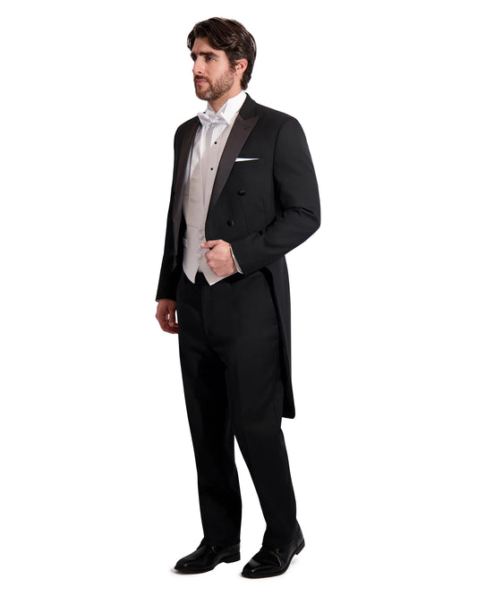 Men's Black Formal Poly Tailcoat