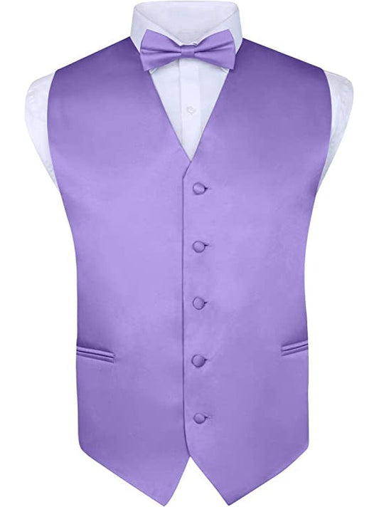 Men's 4 Piece Light Purple 4-Piece Formal Vest Set