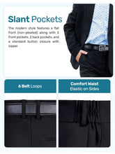 Load image into Gallery viewer, S.H. Churchill &amp; Co. Boy&#39;s Comfort Waist Dress Pants and Belt-Black
