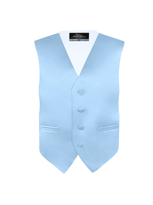 Boys 4 Piece Vest Set, with Bow Tie, Neck Tie & Pocket Hankie