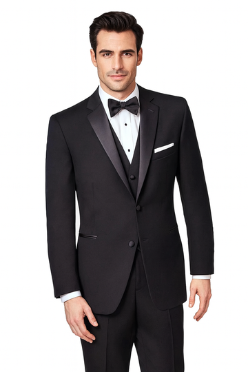 Men's Luxury Viscose Blend 2 Button Notch Tuxedo