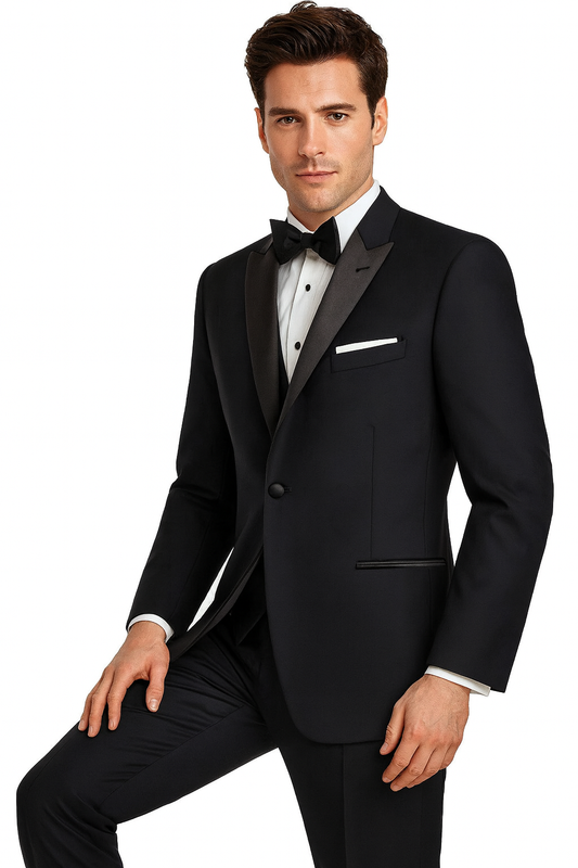 Men's 1 Button Peak Super 150's Tuxedo by Cristoforo Cardi