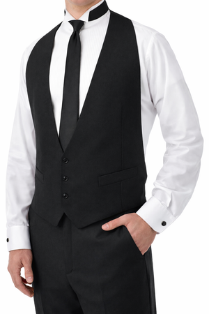 Backless Tuxedo Vest - Black – Fine Tuxedos
