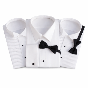 Women’s 3-Pack Tuxedo Shirts – White Formal Dress Shirts for Weddings & Events