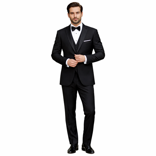 2 Button Notch Tuxedo Jacket -Premium Stretch Blend Fabric