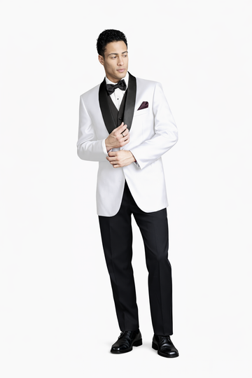 "Samuel" White Tuxedo Jacket