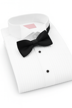 Load image into Gallery viewer, Classic Fit Tuxedo Shirt - White Pleated with Wing Tip Collar
