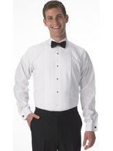 Load image into Gallery viewer, Classic Fit Tuxedo Shirt - White Pleated with Wing Tip Collar
