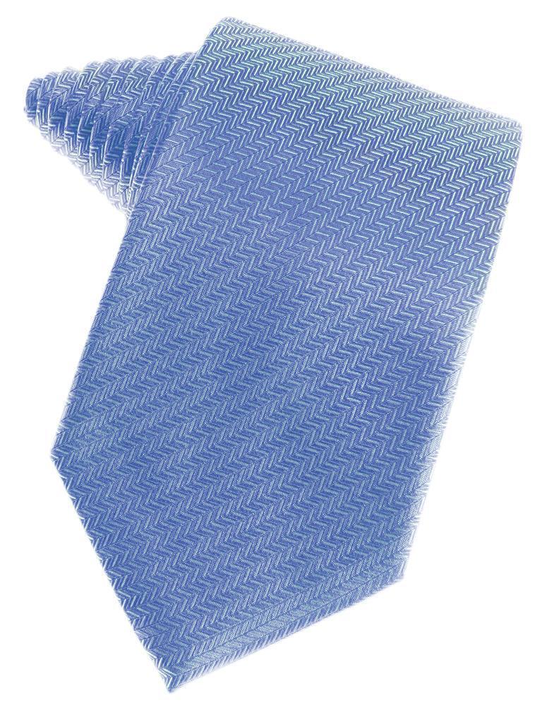 Cornflower Herringbone Satin Formal Neck Tie