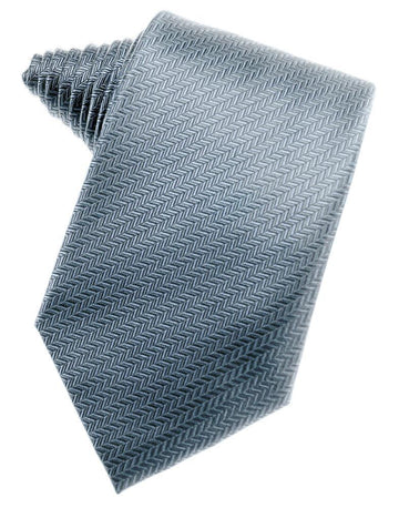 Desert Blue Herringbone Satin Formal Neck Tie