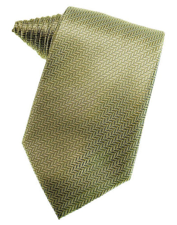 Gold Herringbone Satin Formal Neck Tie