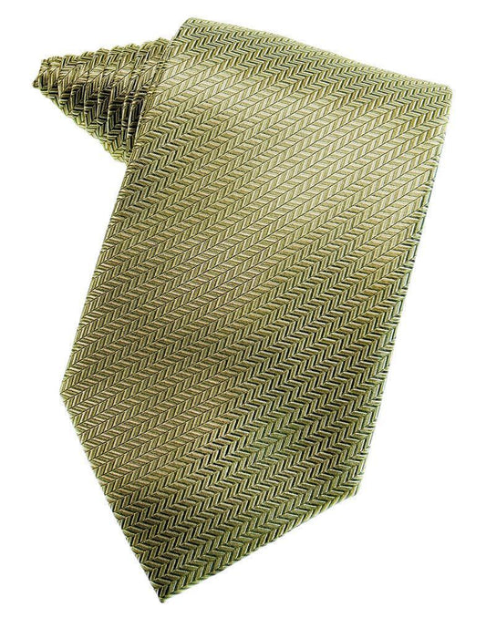 Gold Herringbone Satin Formal Neck Tie