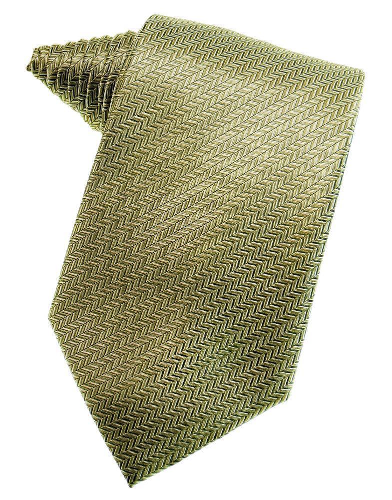 Gold Herringbone Satin Formal Neck Tie